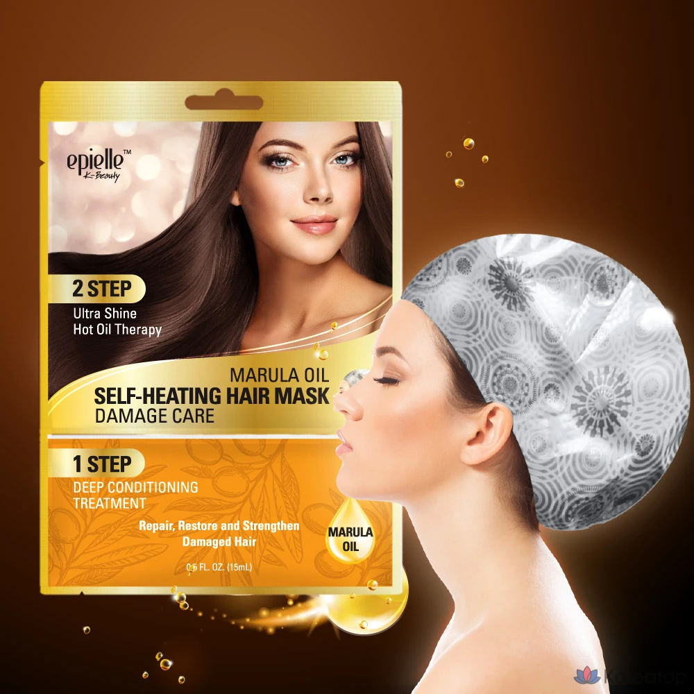 Паровая самонагревающаяся двухступенчатая маска для волос Epielle для ухода за поврежденными волосами, 35 мл, 1 шт.
