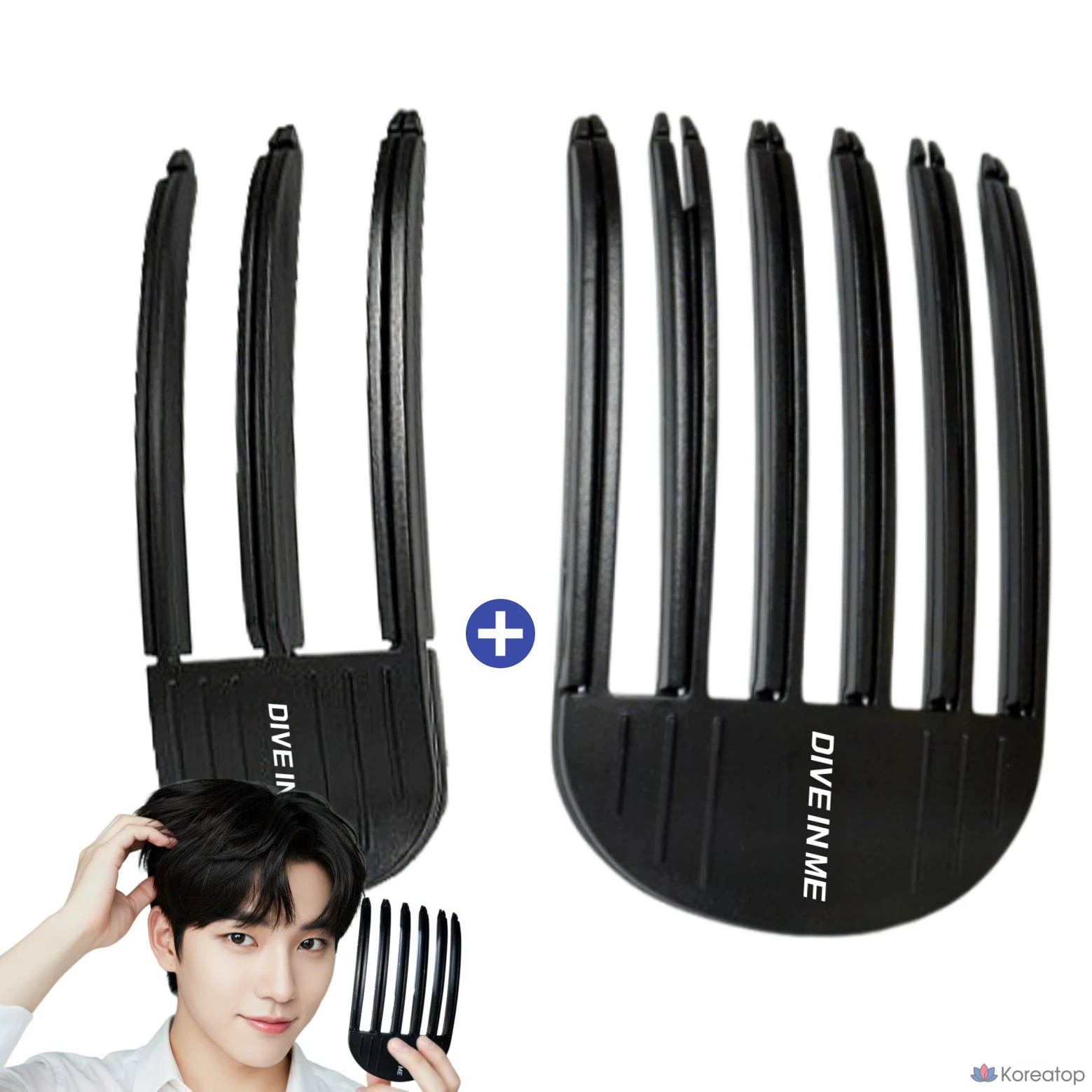 Заколки для фиксации и придания объема волосам Dive in Me Super Strong Hair Fixation Volume Clips, DASHU, 3 комплекта, черные., фото 3