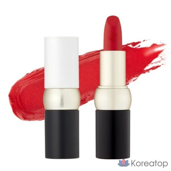 Помада The Face Shop FMGT New Bold Velvet Lipstick, 1 шт., цвет яблочного пюре.