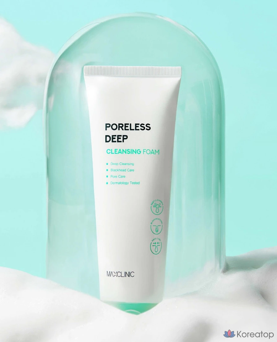 Пенка для глубокого очищения кожи MAXCLINIC Poreless, 150 г, 1 шт.