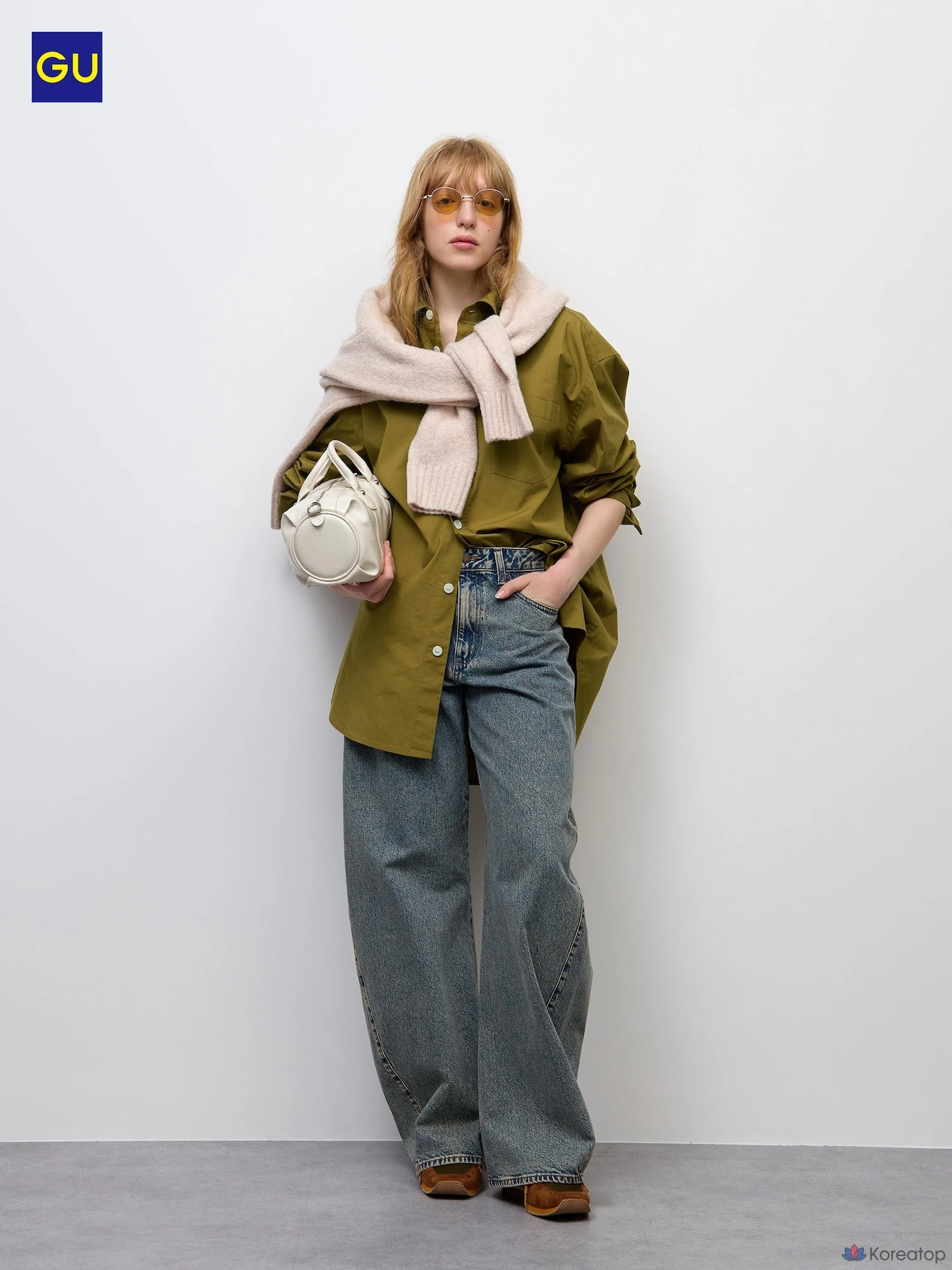 Джинсы Uniqlo 3D Barrel Jeans, длина 80.5 см