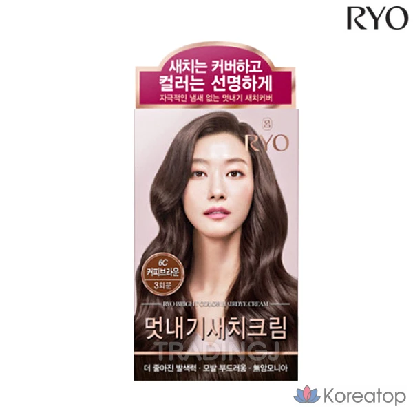 Краска для волос Ryo Ua Chae, Stylish Cream, 6C Кофейно-коричневый, 1 шт.