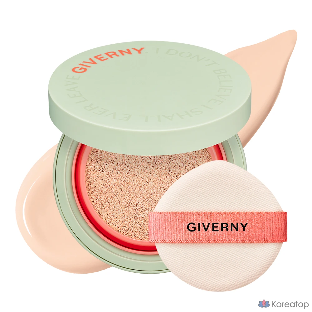 Тональный крем-кушон Giverny Close Cover 12 г, оттенок 21NW светло-бежевый, 1 шт.