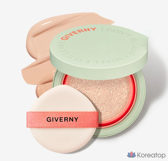 Тональный крем-кушон Giverny Close Cover 12 г, оттенок 21NW светло-бежевый, 1 шт.