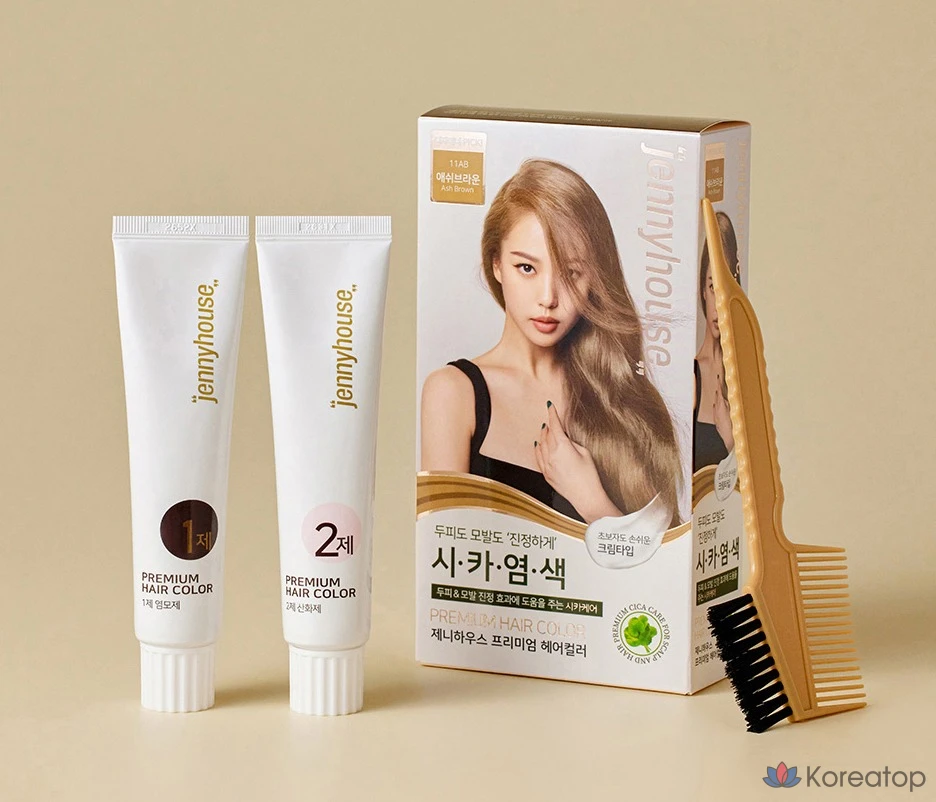 Краска для волос JennyHouse Cosmetics, пепельно-коричневый 11AB, 1 шт., фото 2