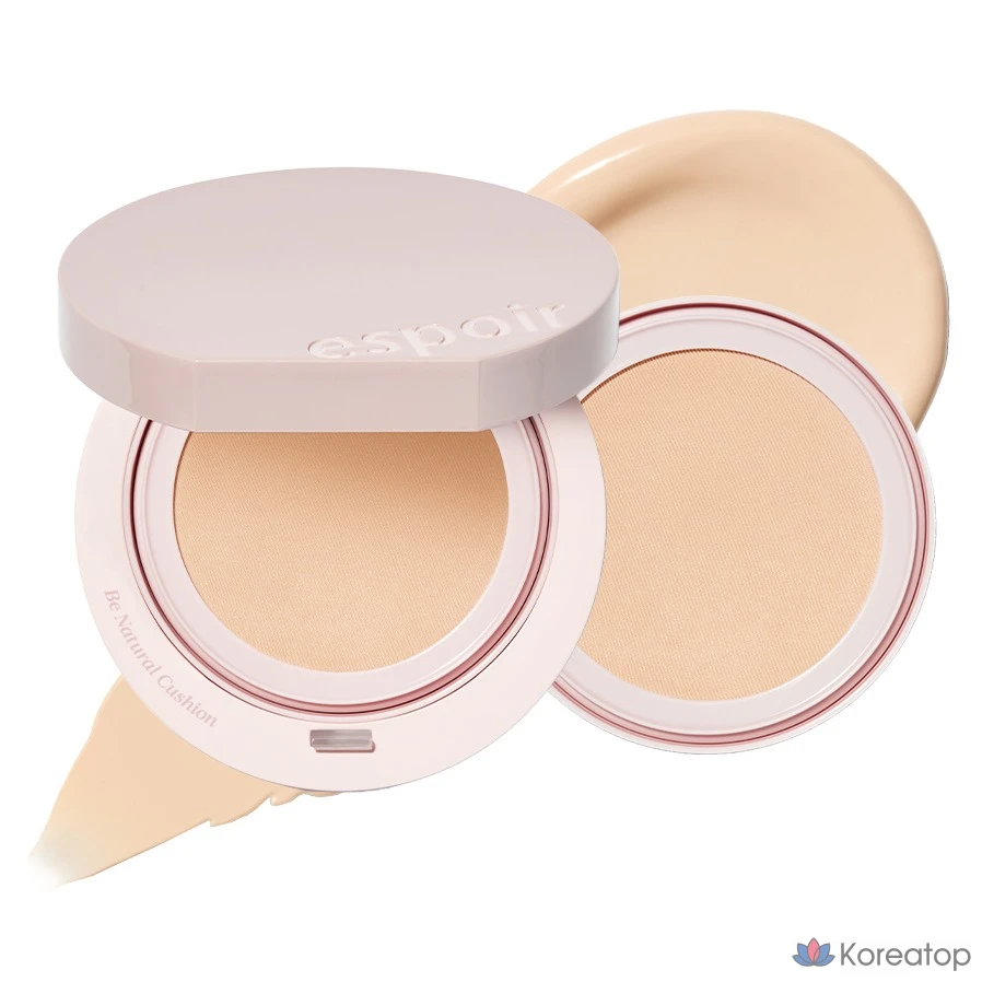 Набор тональных кремов Espoir Benatural Cushion 14 г + сменный блок 14 г, № 21, цвет слоновой кости, 1 шт.