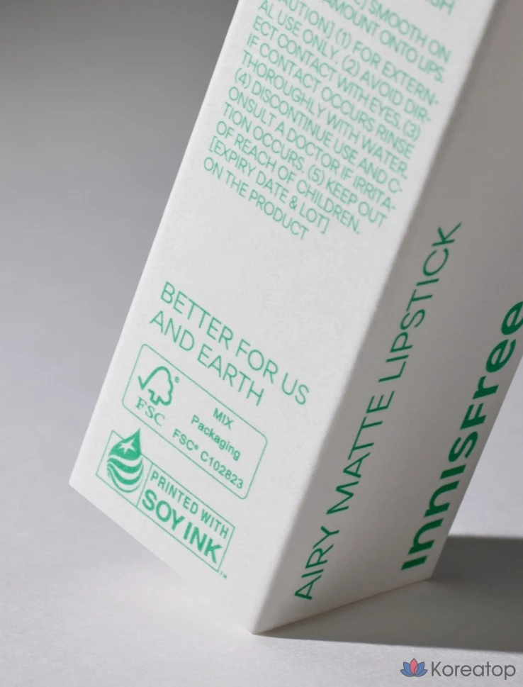 Матовая помада Innisfree Airy Matte Lipstick, 3,5 г, 1 шт., № 5, розовый кремовый оттенок., фото 5