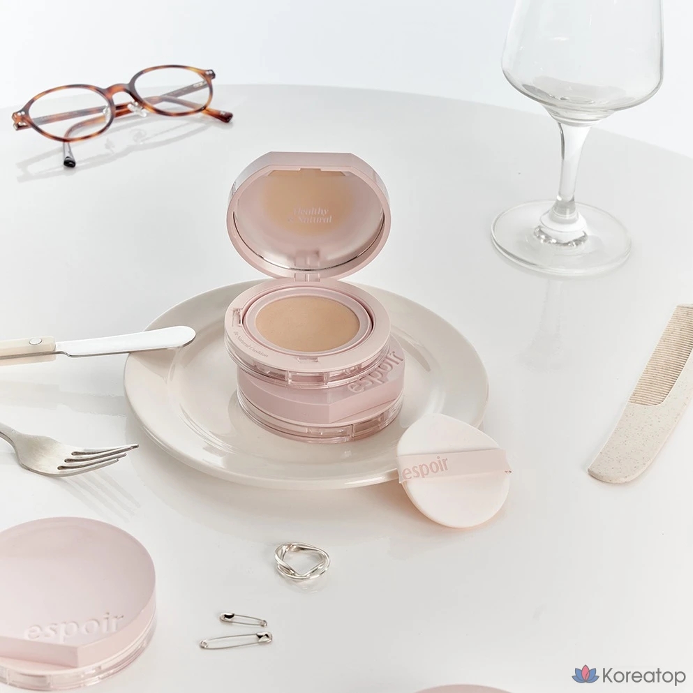 Набор тональных кремов Espoir Benatural Cushion 14 г + сменный блок 14 г, № 21, цвет слоновой кости, 1 шт., фото 4