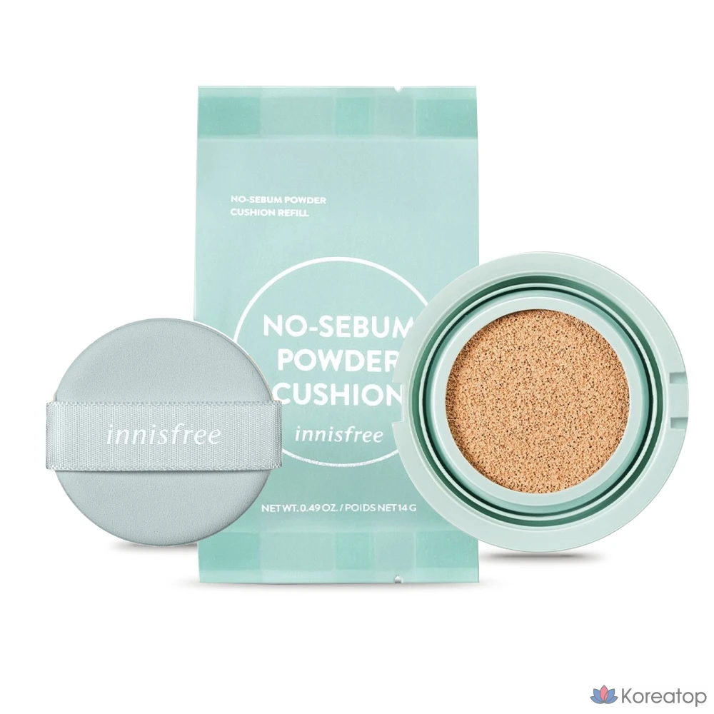 Сменный блок для пудры-кушона Innisfree No-Sebum Powder Cushion, 23N, имбирь, 1 шт.