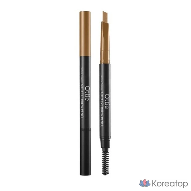 Карандаш для бровей Ottie Natural Drawing Auto Eyebrow Pencil, 0.2g, светло-коричневый, 1 шт.