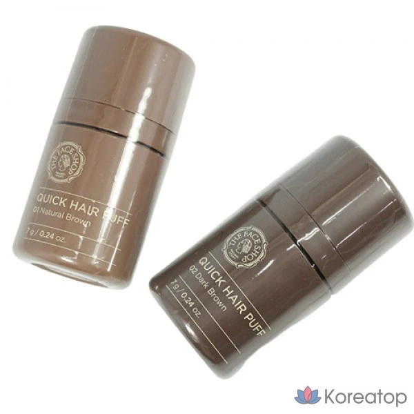 The Face Shop Quick Hair/Quick Hair Puff 7 г, 02. Темно-коричневый, 1 шт.