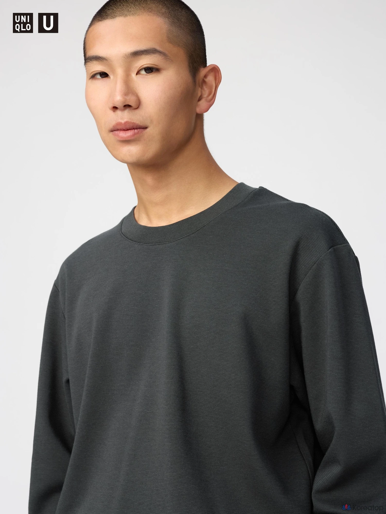 Футболка Uniqlo AIRism Cotton Striped Long Sleeve