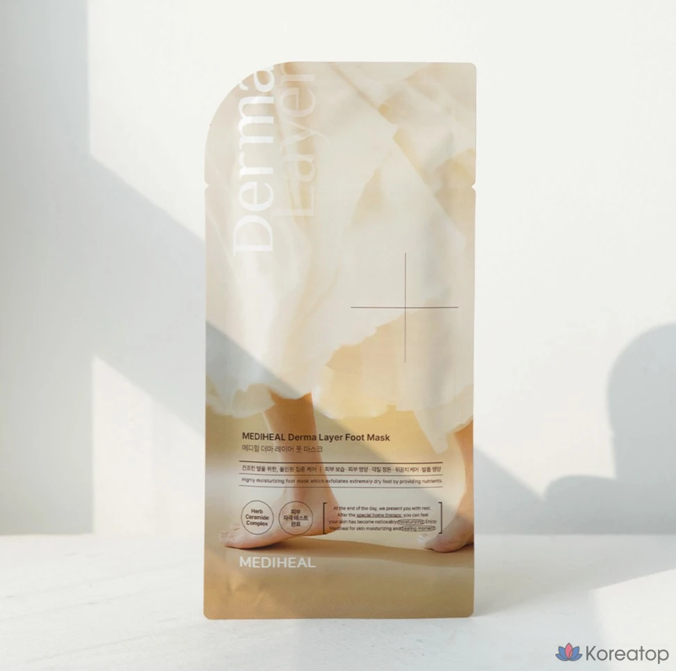 Маска для ног Mediheal Derma Layer, 15 штук, 18 мл, 1 упаковка, фото 2