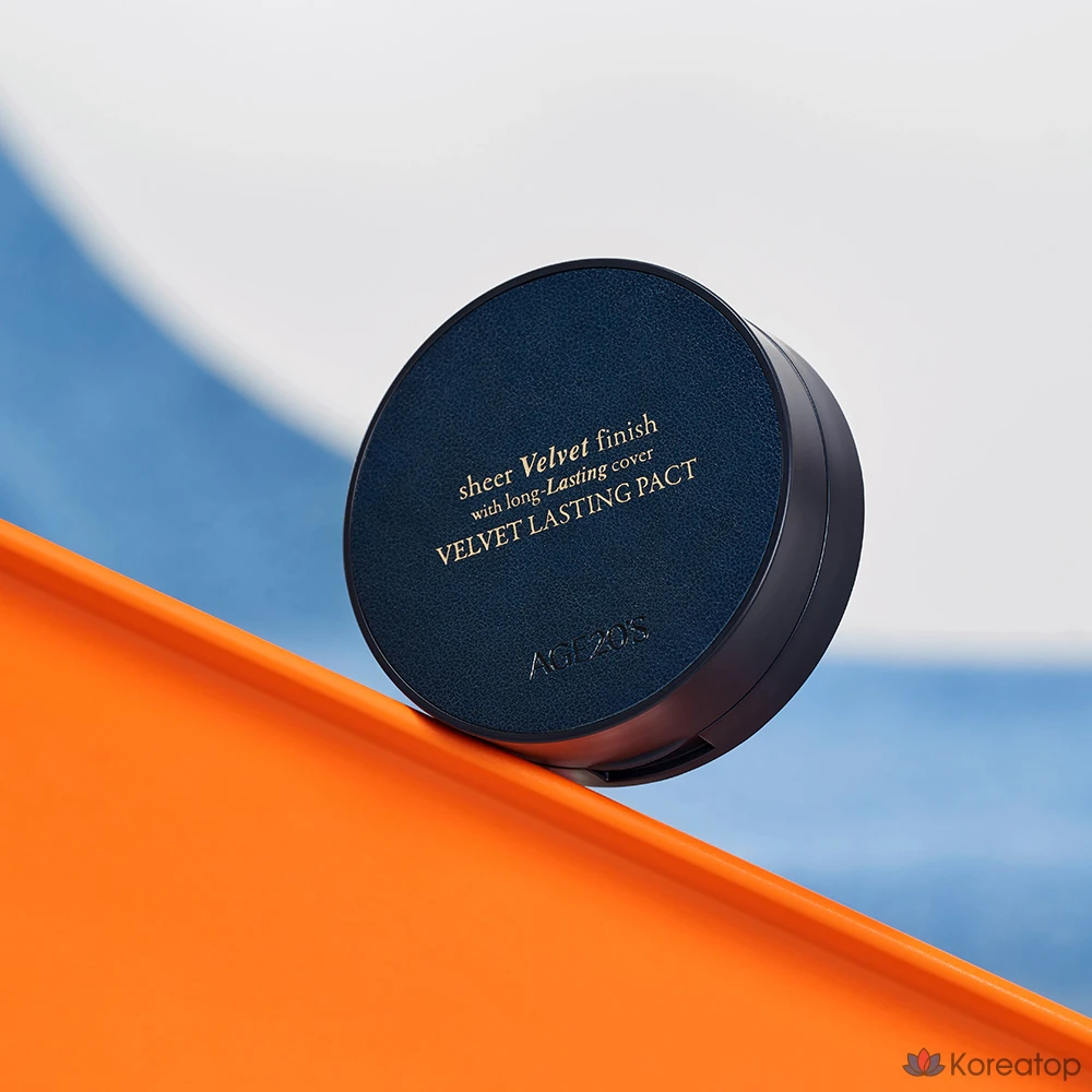 Age20's Velvet Lasting Mini Pact 7g, 21C Light, 1 шт., фото 3