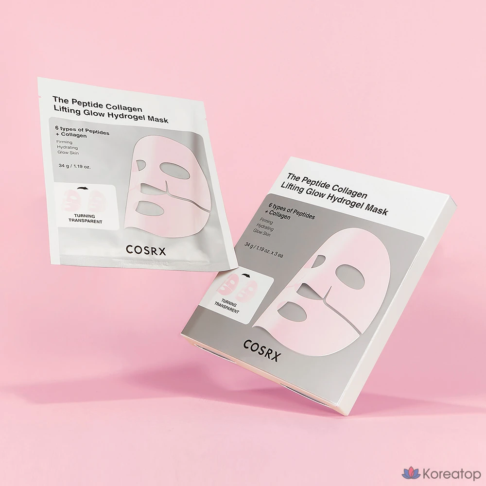 Гидрогелевая маска COSRX с пептидным коллагеном, набор из 3 и 4 штук., фото 3