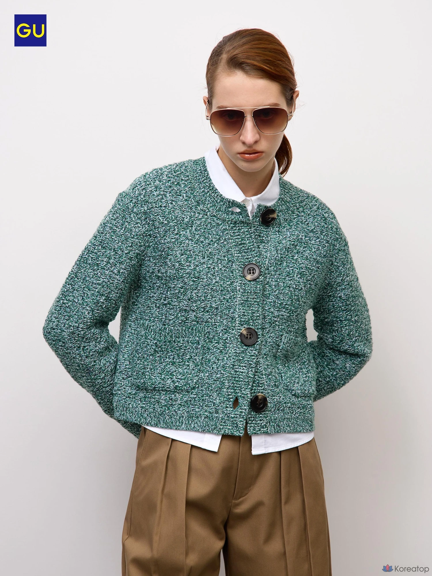 Кардиган Uniqlo Tweed Knit Cardigan