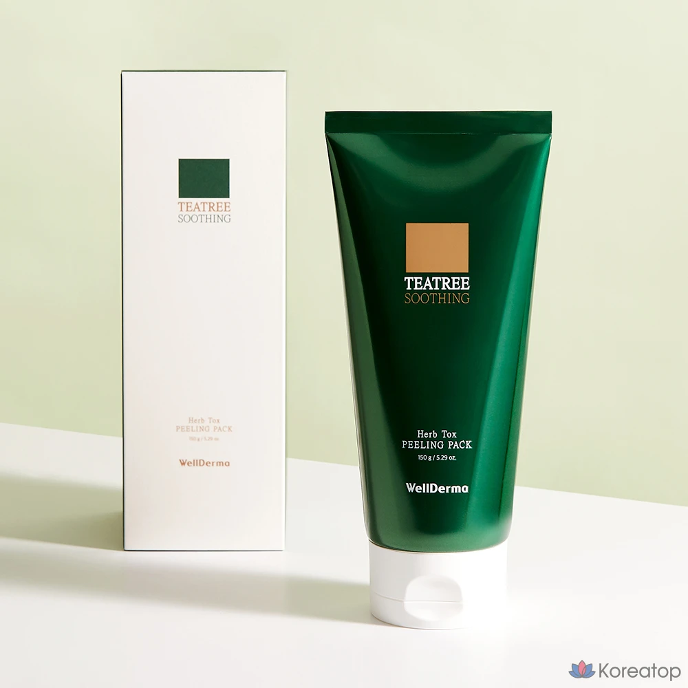 Набор для пилинга WellDerma Chaisul Tea Tree Herb Tox Peeling Pack, 150 г, 1 упаковка.