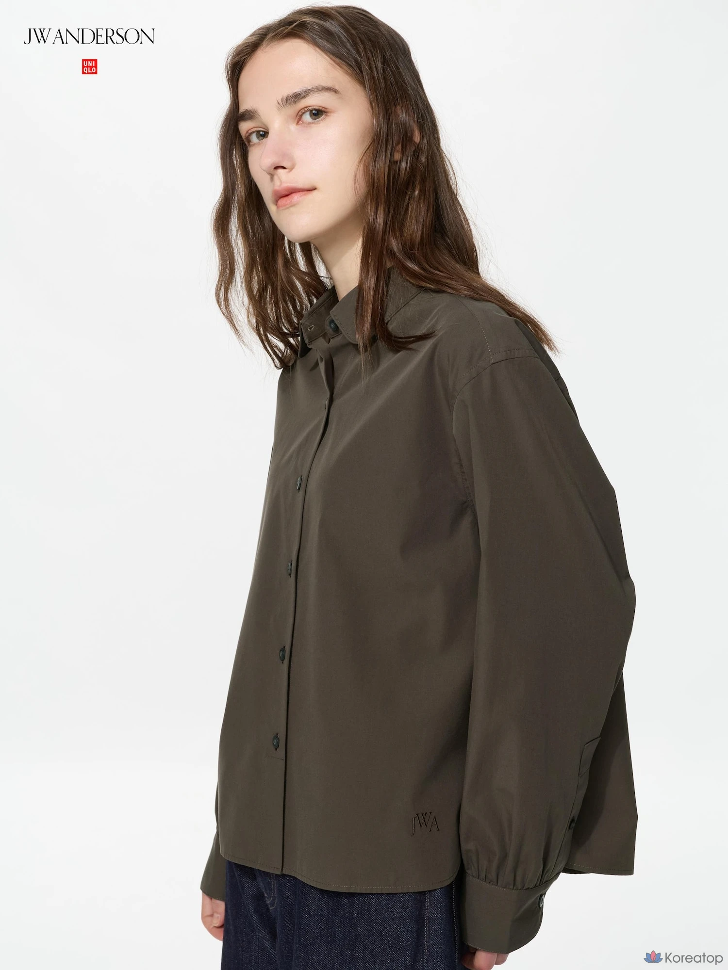 Рубашка Uniqlo Cotton Volume Sleeve Shirt