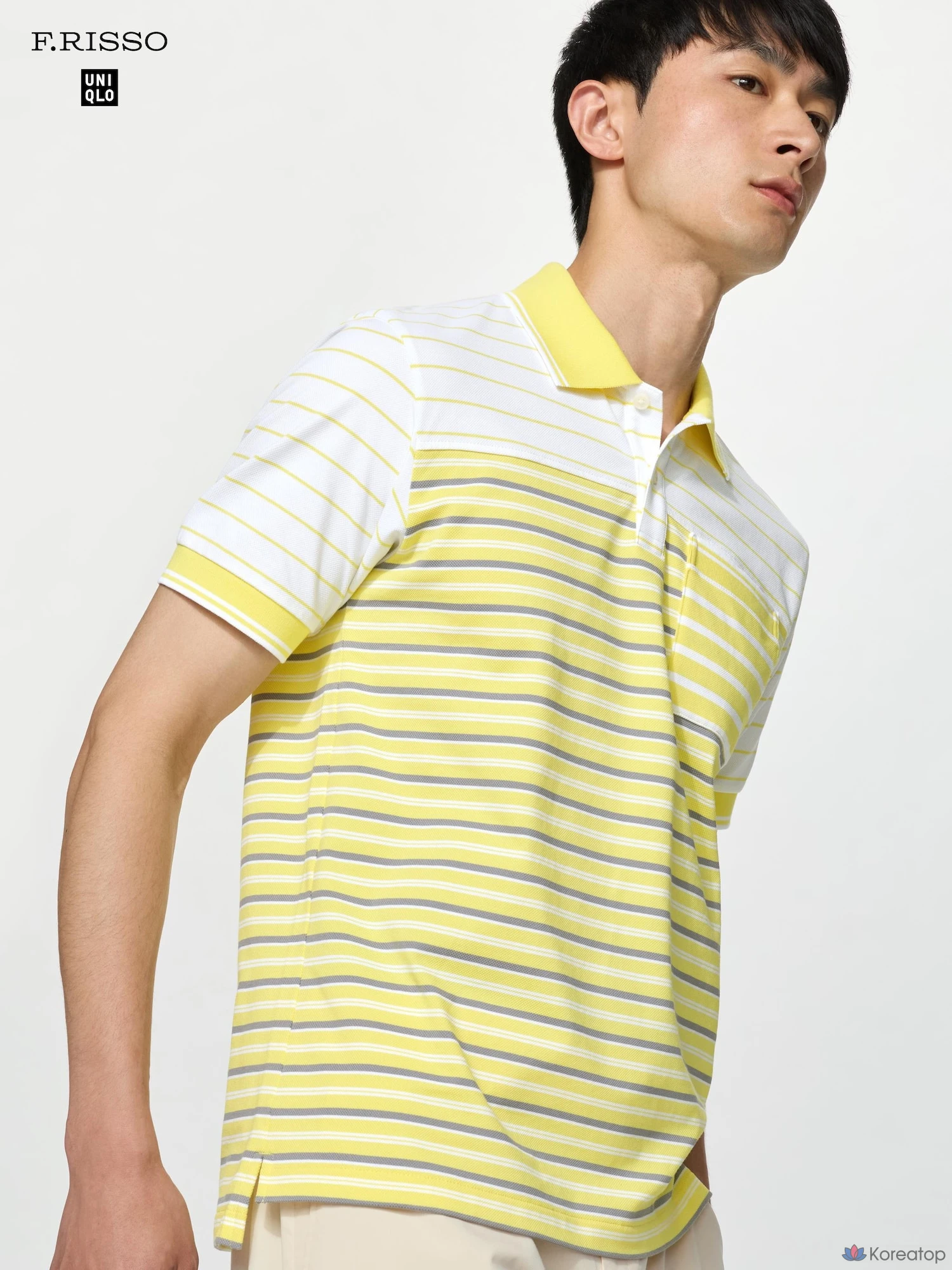 Рубашка поло Uniqlo Dry Pique Slim Fit Stripe