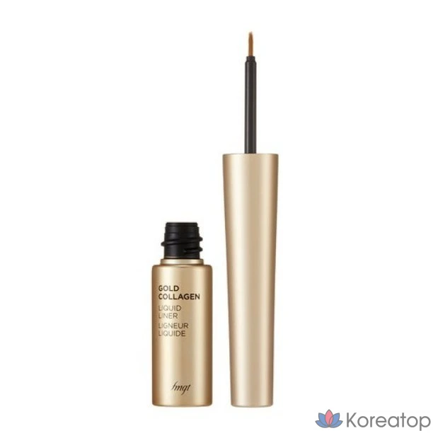 Жидкая подводка для глаз FMGT Gold Collagen Liquid Liner 01 Black, 1 шт.