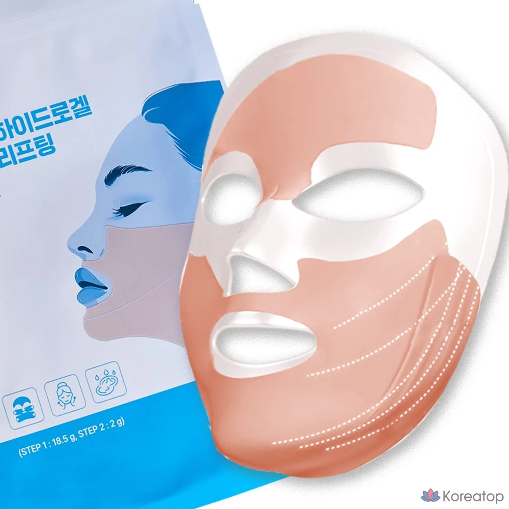 LOLO SKINNY Double Up Collagen Hydrogel V-Line Lifting Pack Mask Sheet LS0010, 1 упаковка, 10 листов