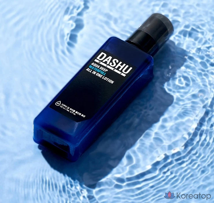 Набор из 3 флаконов: лосьон DASHU Men's Aqua Deep Waterful All-in-One Lotion 153 мл и увлажняющий крем Men's Aqua Real Moist All-in-One Cream 153 мл., фото 3