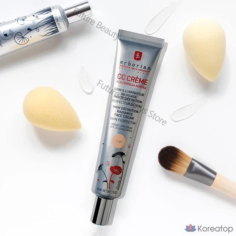 Французский CC-крем Erborian с защитой от УФ-излучения, увлажняющий консилер, натуральный макияж, осветление кожи, восстановление цвета лица, Claire, 15 мл, 1 шт., фото 3