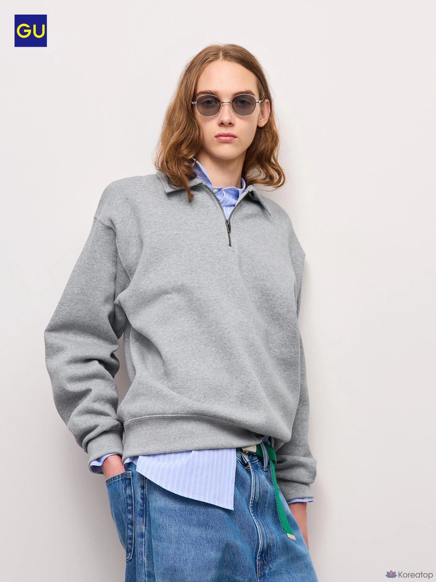 Свитшот на молнии Uniqlo Heavyweight Half-Zip Pullover