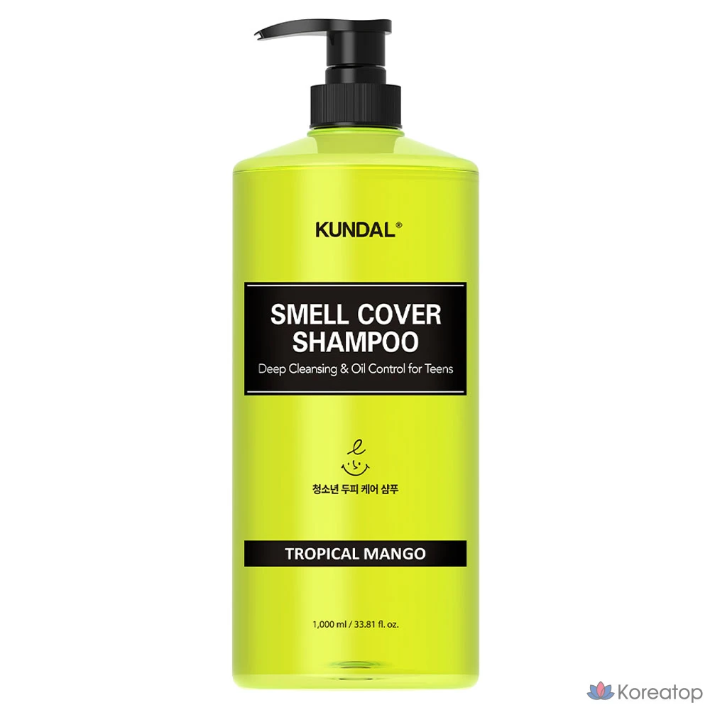 Шампунь Kundal All Day Smell Cover Youth с ароматом тропического манго, 1 л, 1 шт.