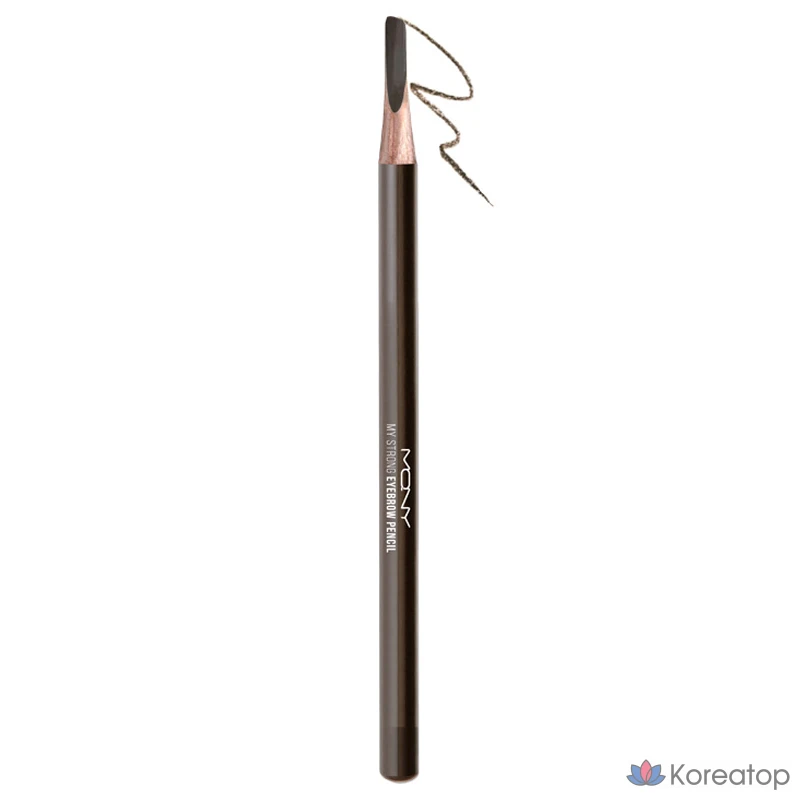 Карандаш для бровей Mqny New York My Strong, твердая пудра, 1,2 г, темно-коричневый, 145, 1 шт.