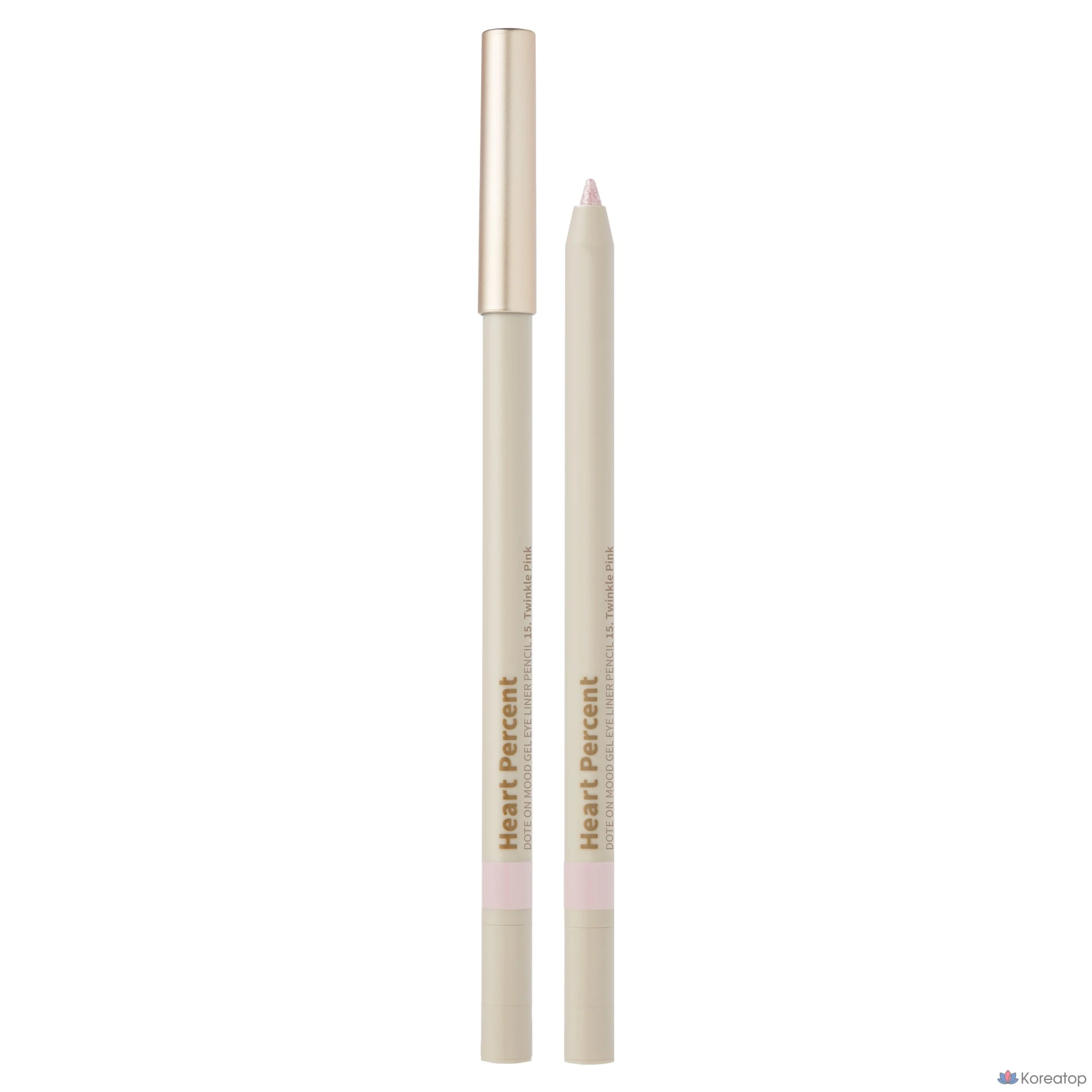 Гелевый карандаш для глаз Heart Percent Dot On Mood, 15 шт., нежно-розовый, 1 шт.