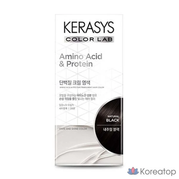 Aekyung Theoncell KeraSys Протеиновый крем-краситель 120 г, натуральный черный, 1 шт.