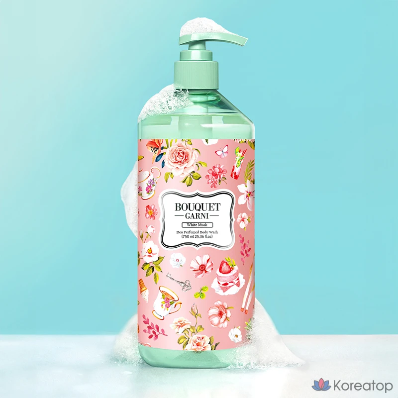 Парфюмированный гель для душа Bouquet Garni Body Odor Care с ароматом белого мускуса, 750 мл, 1 шт.