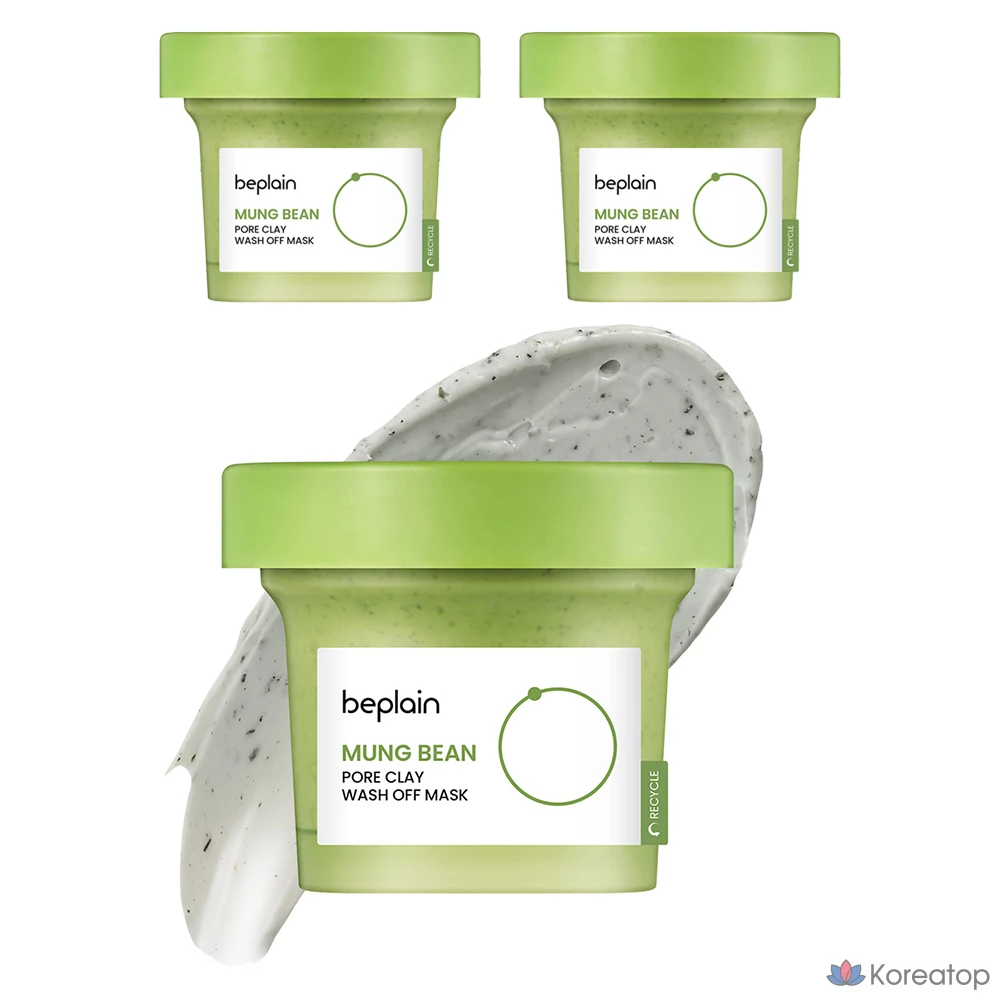 Глиняная маска для лица Beplain с экстрактом бобов мунг, 120 мл, 1 упаковка, 3 упаковки