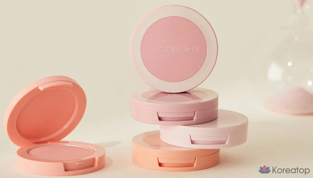 Румяна The Saem Saemmul Single Blusher 5 г, CR02 Baby Coral, 1 шт., фото 3