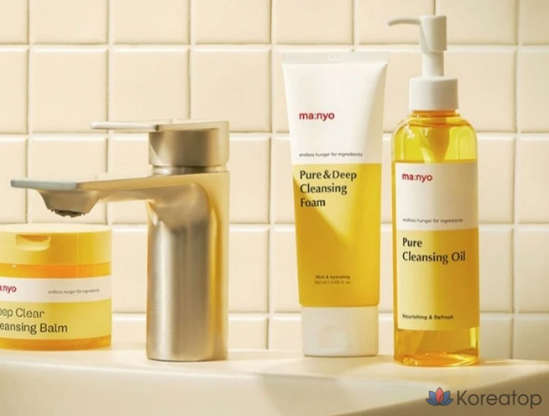 Набор для ухода Manyo Pure Cleansing Oil 200ml + Cleansing Foam 120ml Duo Set 2-piece, 3 шт., фото 5