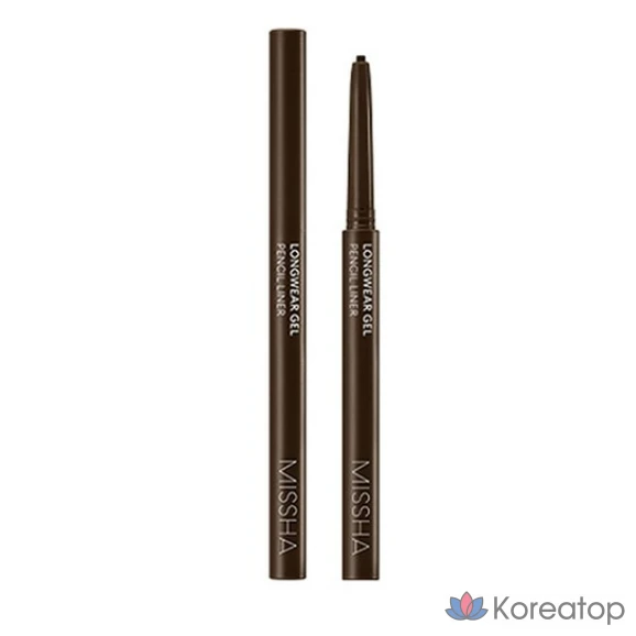 Гелевый карандаш для глаз Missha Longwear, 0,14 г, 2 шт., цвет «пекановый коричневый», 1 шт.