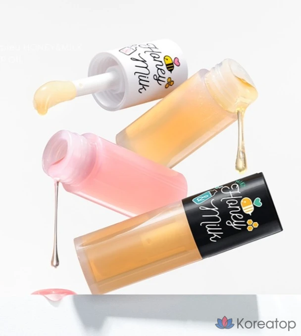 Легкое масло для губ A'Pieu Honey & Milk Lip Oil, персиковый цвет, 5 г, 1 шт., фото 2