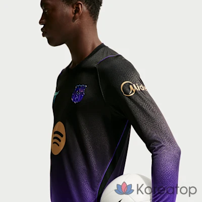 Футбольная футболка мужская Nike FC Barcelona 2026/27 Stadium Away Kobi Dri-FIT Long-Sleeve Replica Jersey, фото 3