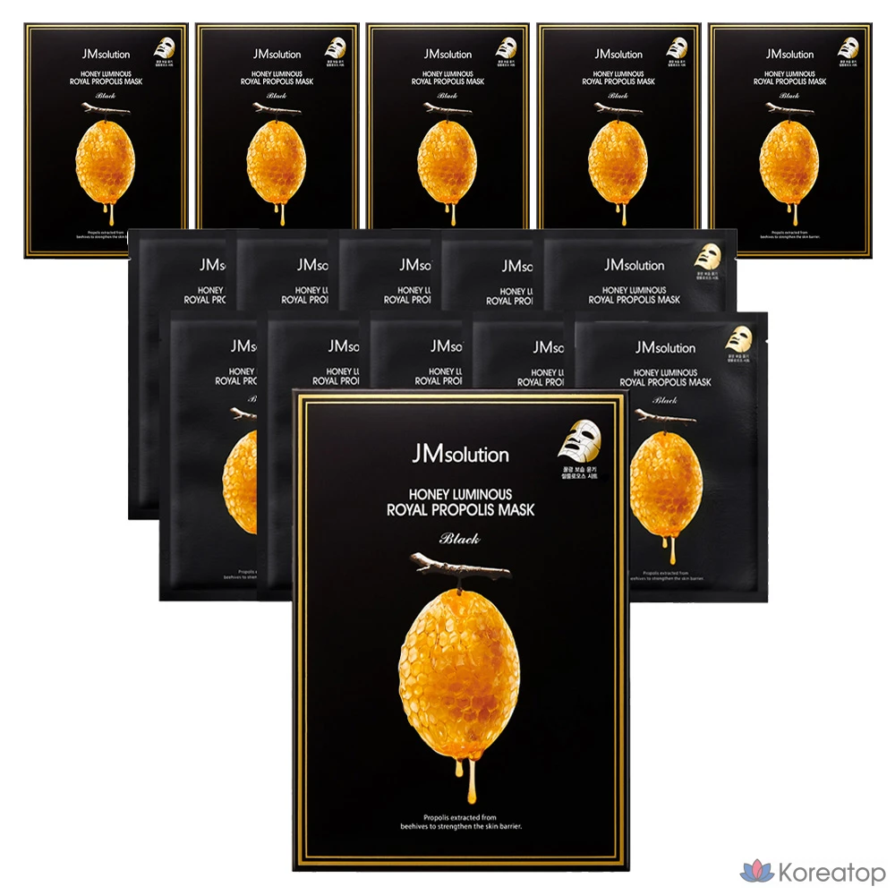 Набор масок JM Solution Honey Glow Royal Propolis Mask Pack, 10 штук, 6 упаковок.