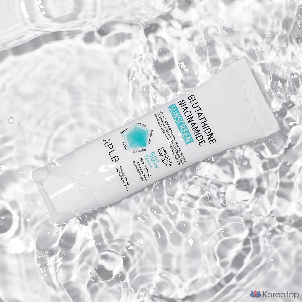 Солнцезащитный крем APLB Glutathione Niacinamide Sunscreen SPF50+ PA++++, 40 мл, 1 шт.