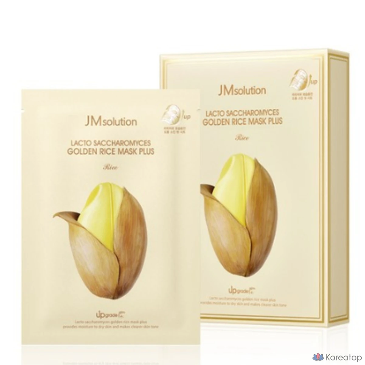 JM Solution Маска для лица с лактосахаромицетами и золотым рисом, 10 листов, 10 штук, 9 штук