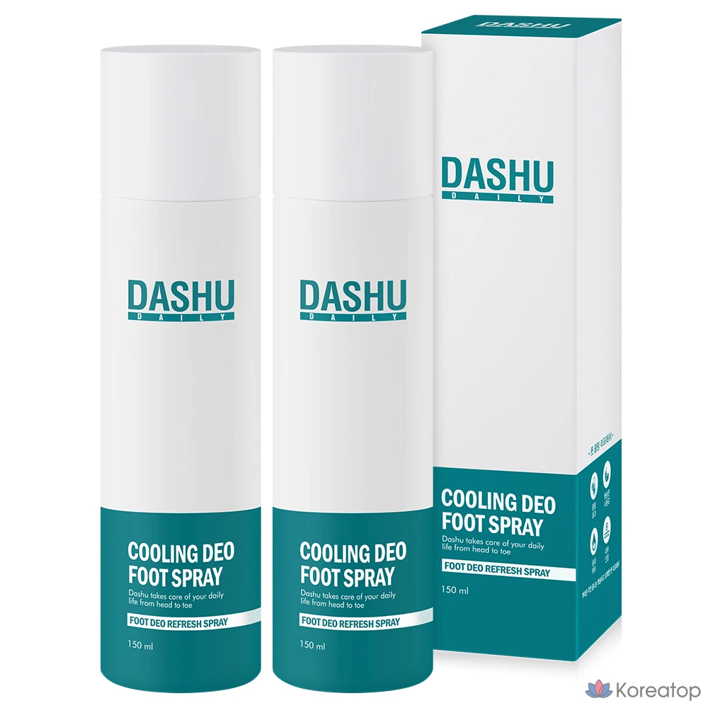 Охлаждающий дезодорант-спрей для ног DASHU, 1 упаковка, 2 упаковки