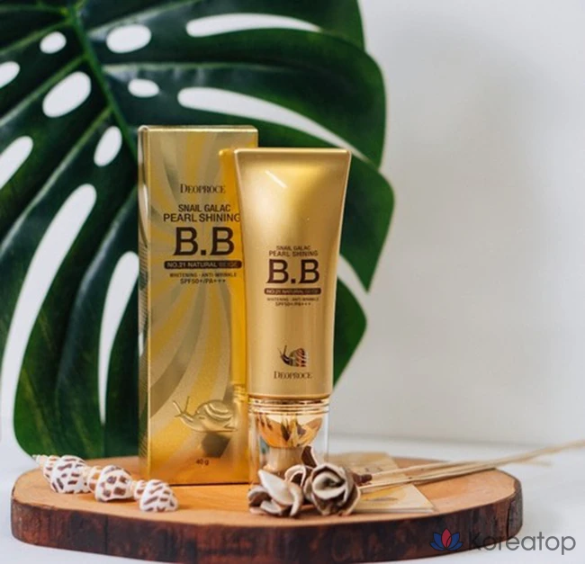 Deoproce Snail Galac Pearl Shining BB SPF 50+/PA+++ 50 г, 1 шт., № 23, фото 2