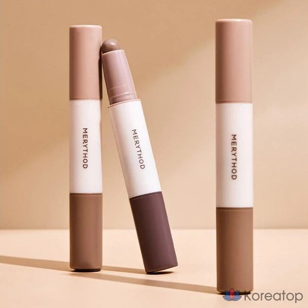 Стик для контурирования Merythod Double Contour Stick 3,3 г, пепельно-серый, 1 шт., фото 4