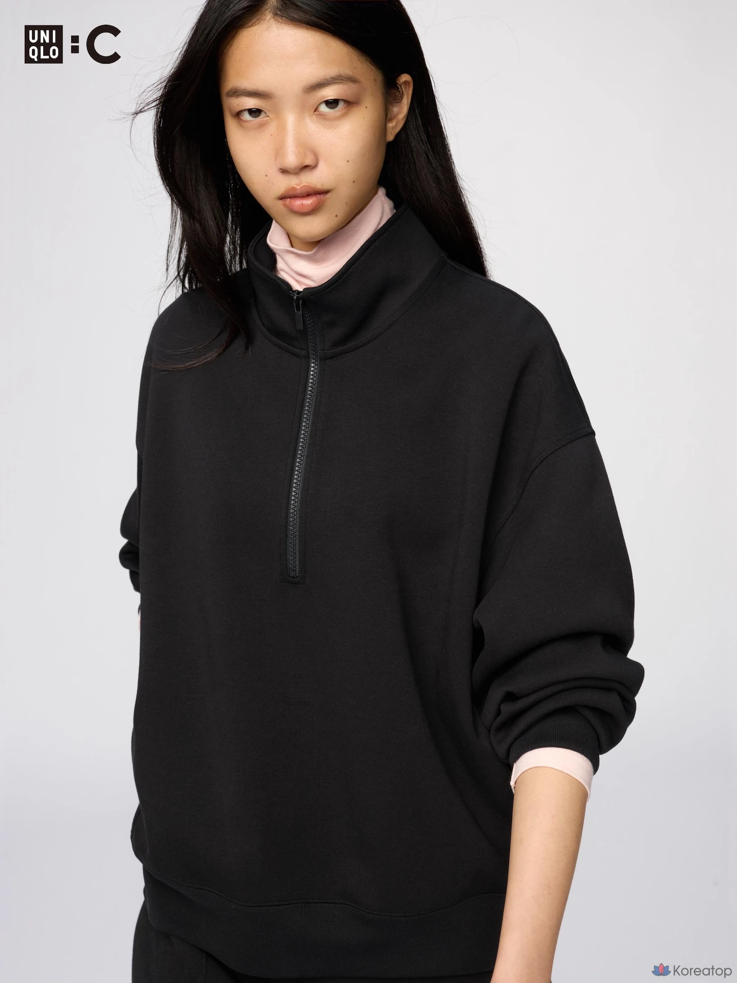 Свитшот на молнии Uniqlo Sweat Half Zip Pullover