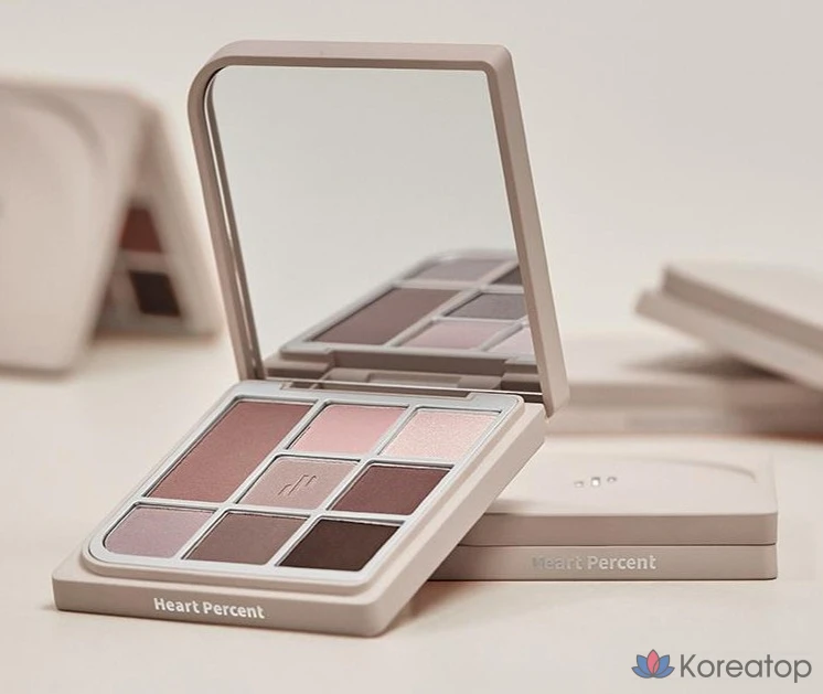 Палетка теней для век Heart Percent Dot On Mood Eye Palette, 08 Neutral Muse Facet, 1 шт.