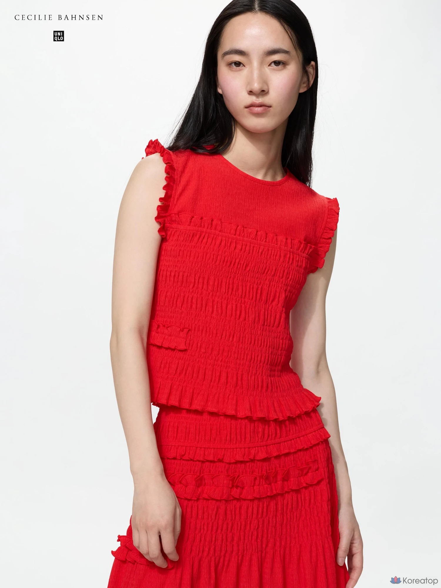 Футболка без рукавов Uniqlo Shirring T (Sleeveless)
