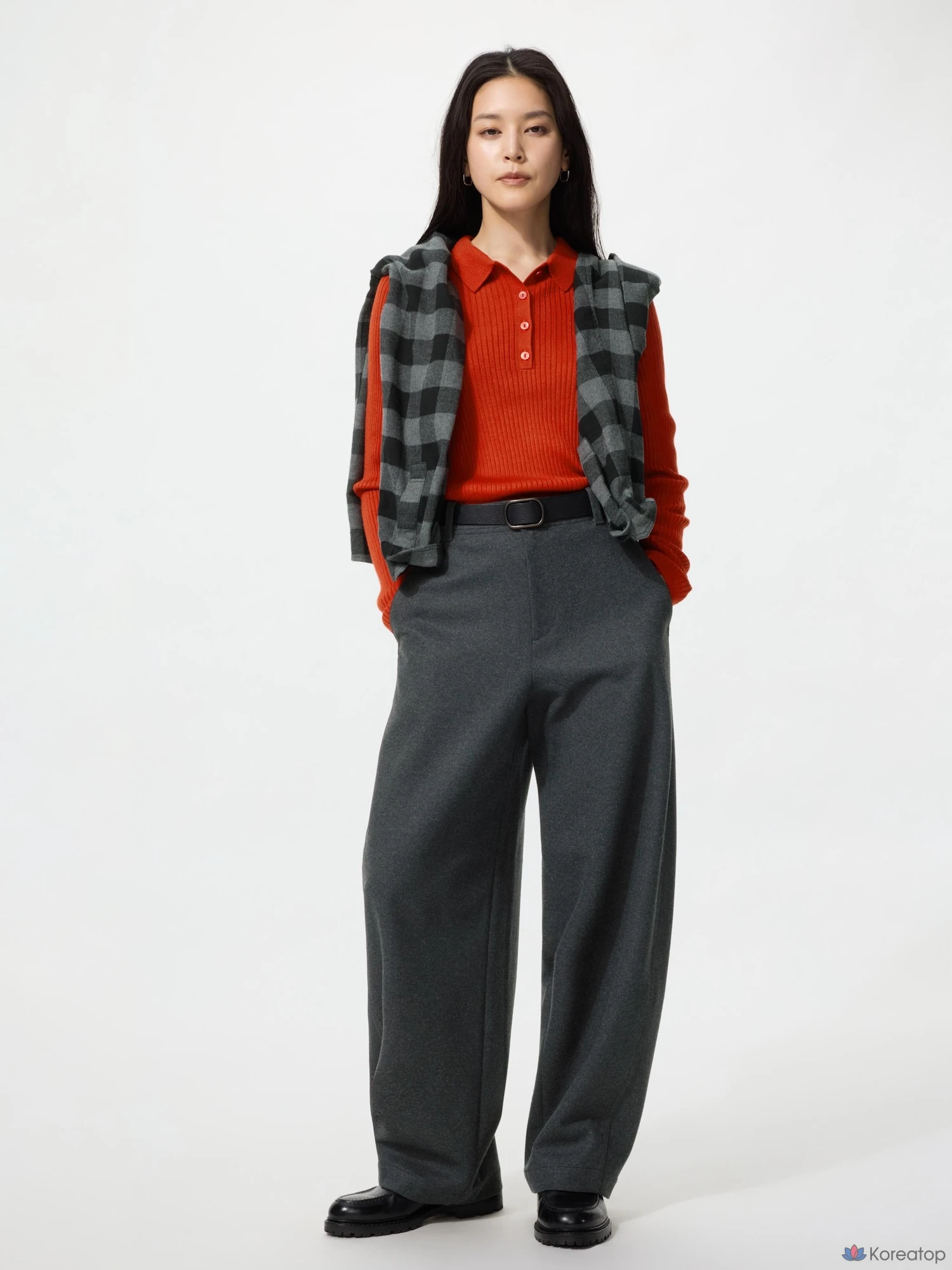 Брюки Uniqlo Brushed Jersey Barrel Leg Pants, длина 70–74 см