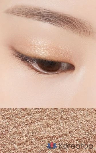 Набор двухцветных теней для век Merythod, оттенок «Золотистый орех» + «Звездный коралл», 1 шт., фото 7